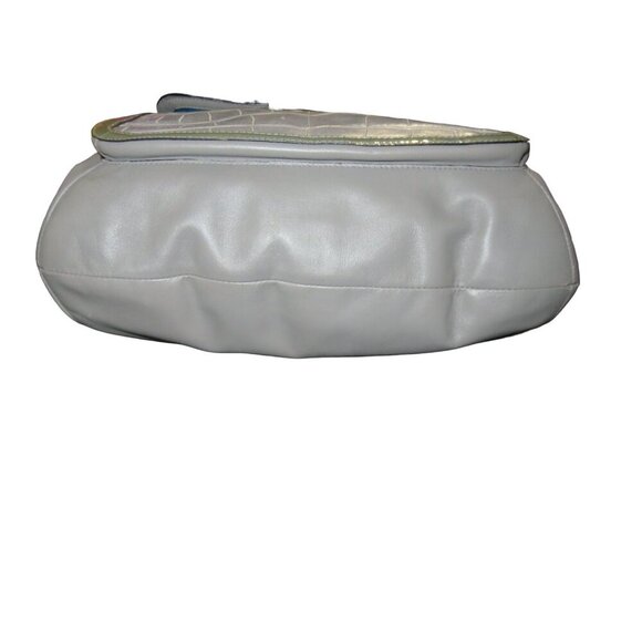 Coach 2011 Kristen Spectator Hobo Grey Croc Embossed Leather Expandable Satchel - Picture 6 of 13